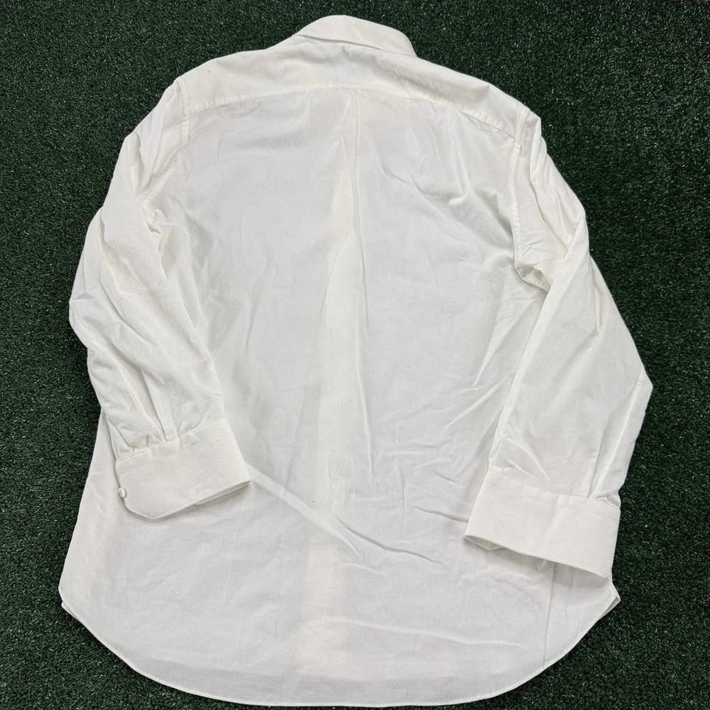 Fray Per Stanley Korshak Men's Corduroy Long Sleeve Button Shirt Large White
